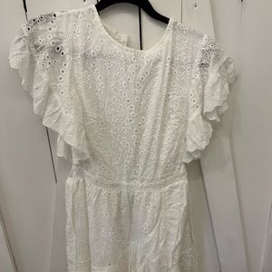 White dress. Perfect for bridal shower.